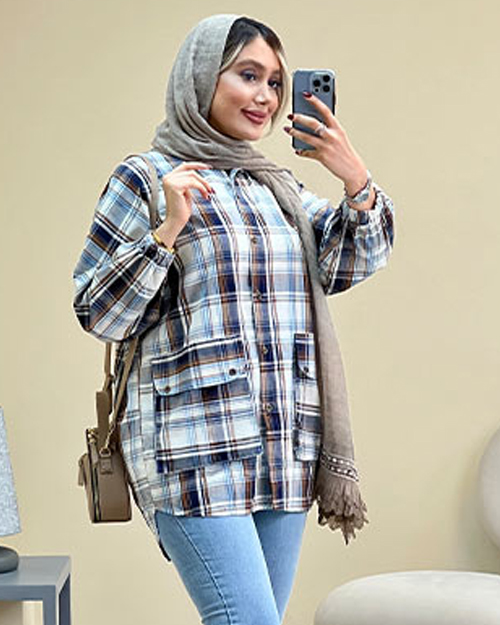 مانتو چهارخونه اسپرت کد 15854
