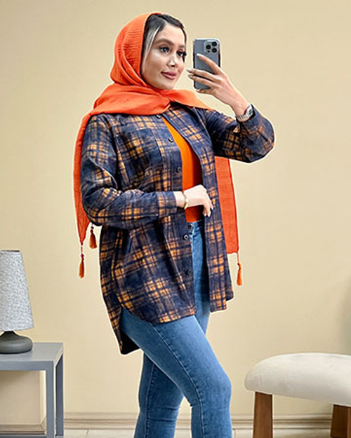 مانتو چهارخونه مدل ایواز کد 15551