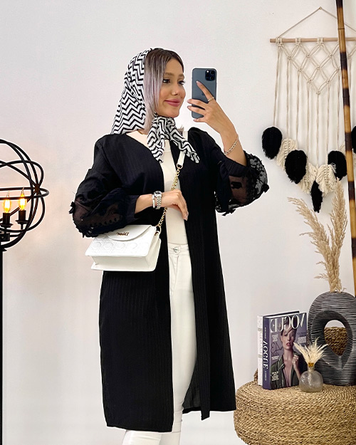 مانتو آستین ارگانزا کد 4487