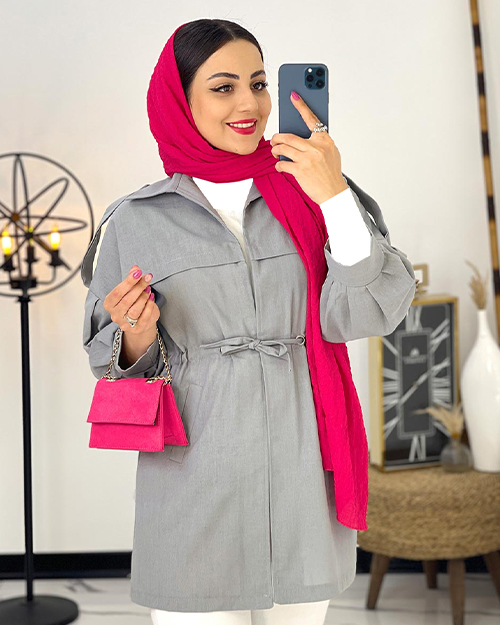 مانتو لینن سرشانه بندی کد 4477