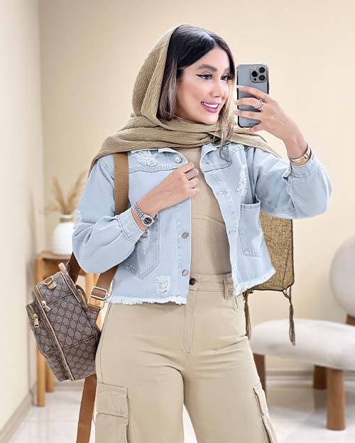 کت کراپ زاپدار دخترانه کد 16677