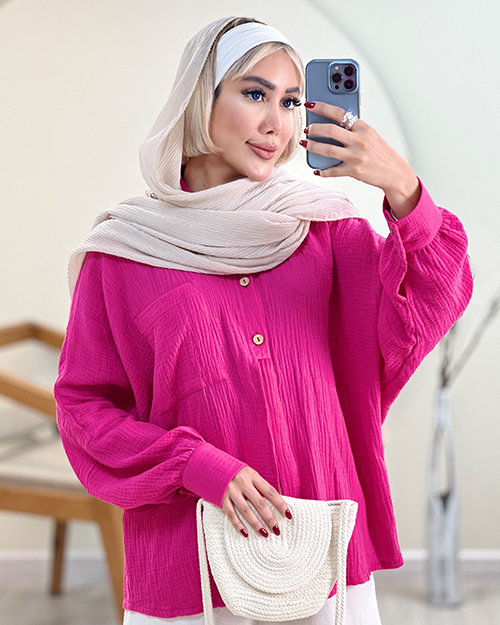 شومیز تک جیب تولید ایواز کد 17520