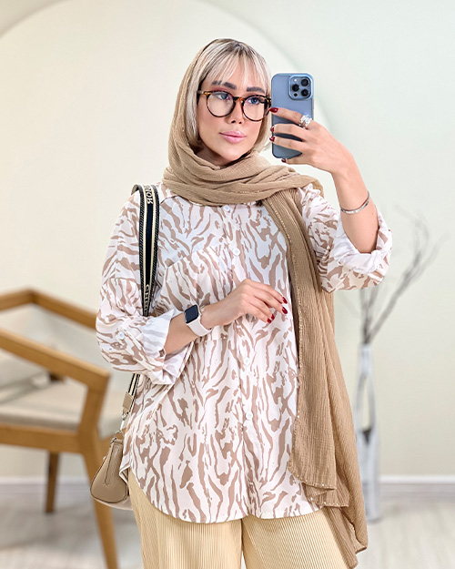 شومیز طرحدار کد 17652