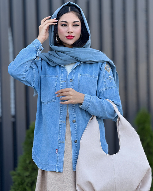 کت جین گلدوزی کد 18308