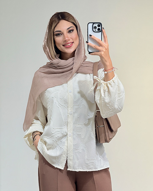 شومیز آستین عروسکی کد 19112