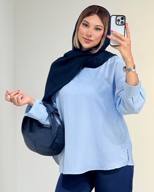 شومیز یقه هفت تولید ایواز کد 19020