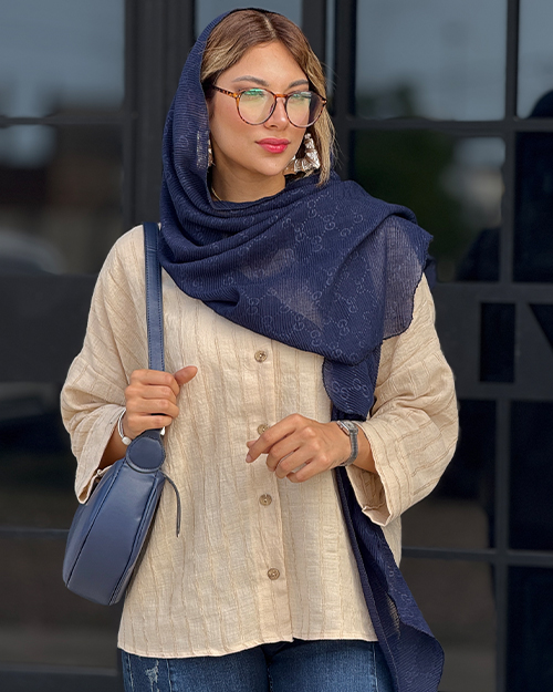 شومیز لینن راه راه کد 19257