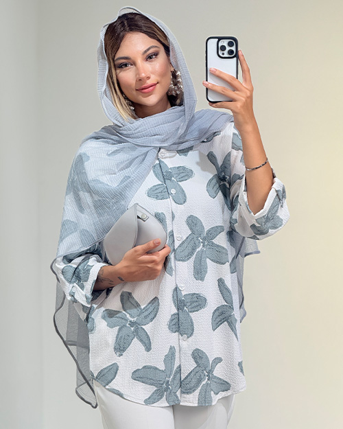 شومیز گلدار کد 19326