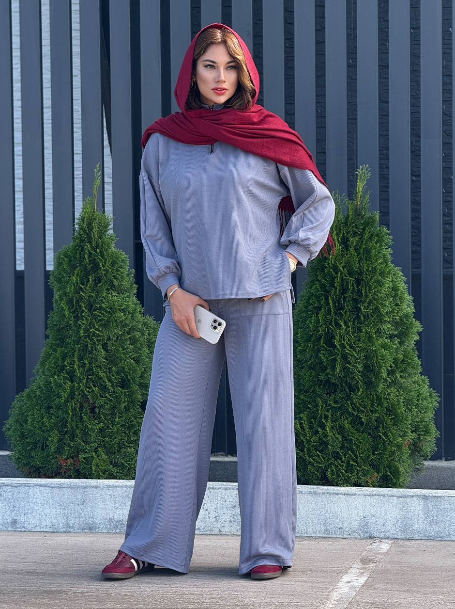 ست دو تیکه جلو زیپ کد 19612