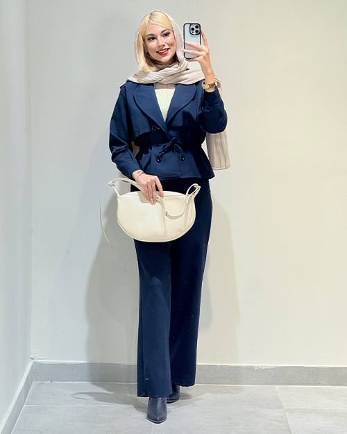 ست کت و شلوار کمرگتر کد 19657