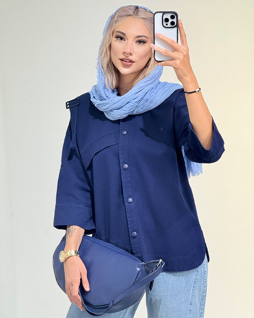 کتان پشت دکمه کد 19814