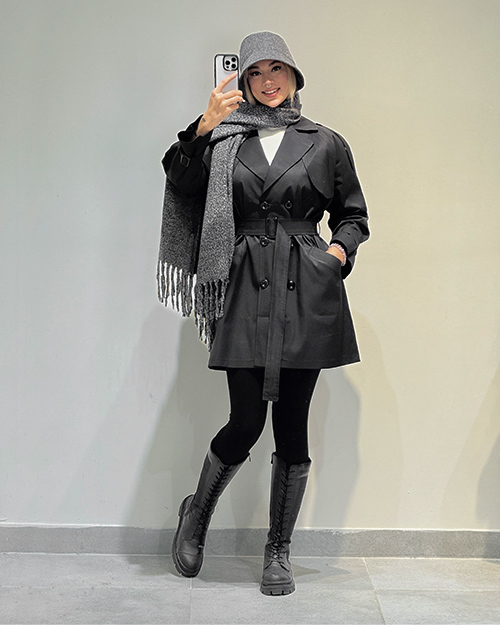 بارانی دانشجویی کمردار کد 19947