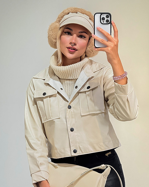 کراپ چرم دکمه پرچی کد 19940