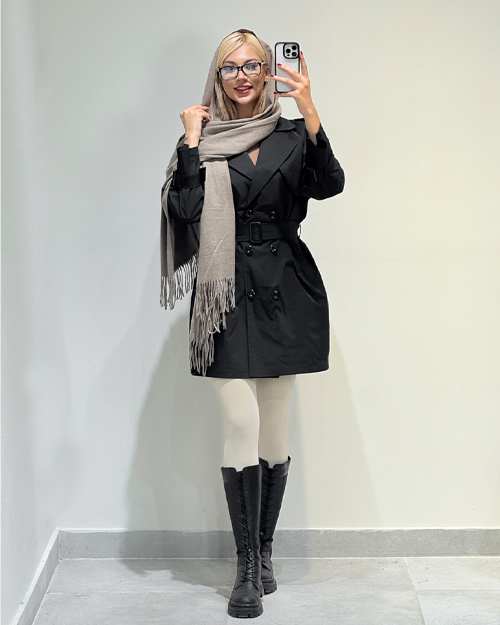 بارانی دانشجویی کمردار کد 19947