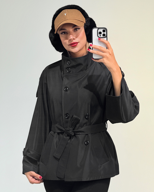 ترنچ کت یقه ایستاده کد 19719