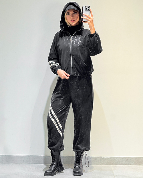 ست سویشرت شلوار سیلیکونی کد 20093