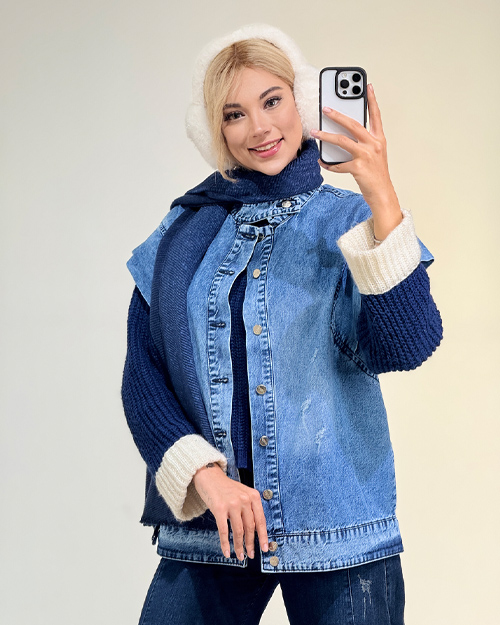 وست جین یقه ایستاده کد 20137