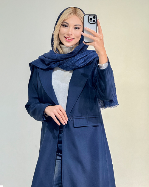 بارانی بلند آستردار کد 20145