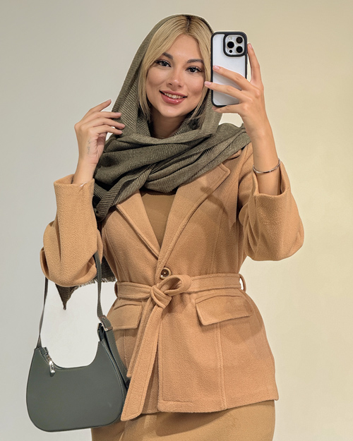 پالتو کمربنددار کد 20257