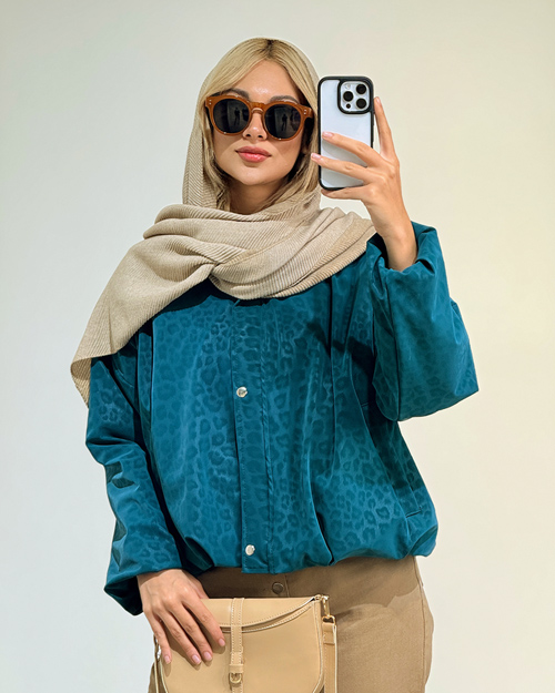 کاپشن پفکی چرم کد 20262 