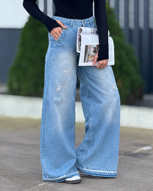 شلوار جین فول بگ کد 20306