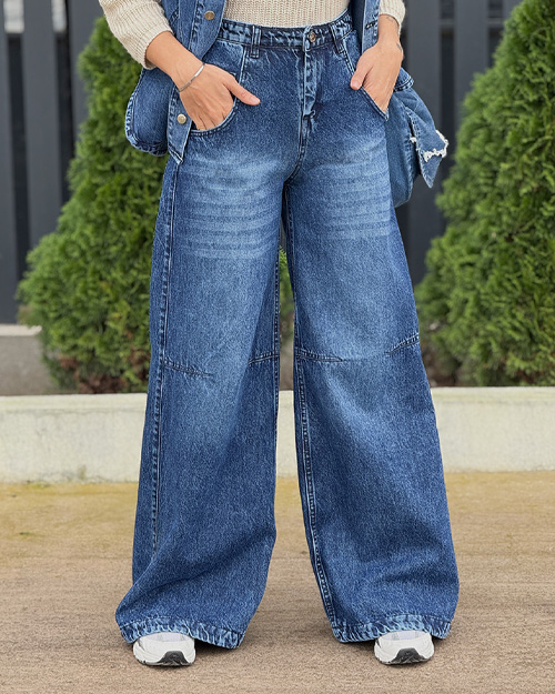 شلوار جین فول بگ کد 20326