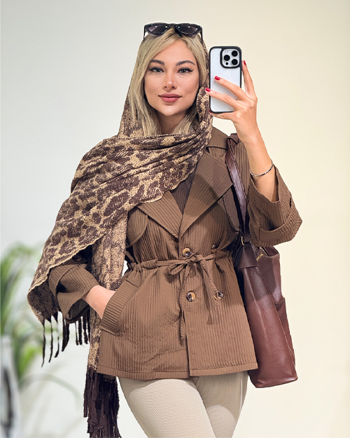 بارانی کرکره ایی کمرگتر کد 20353