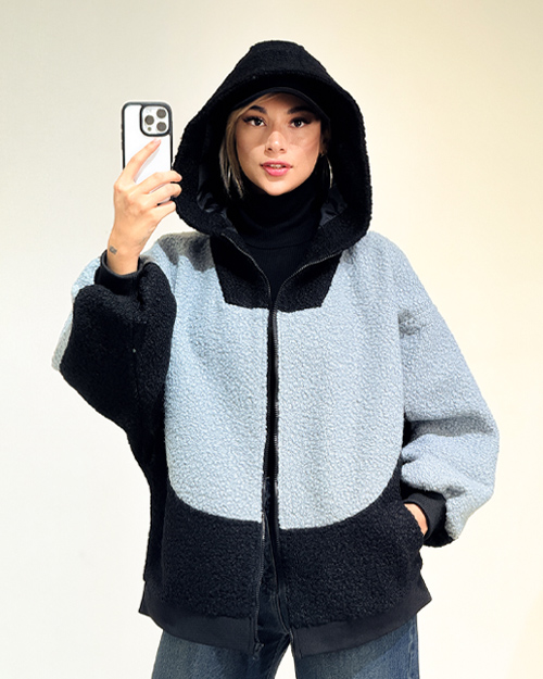 سویشرت تدی کلاهدار کد 20385