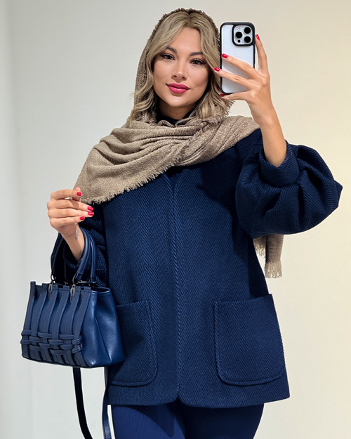 پالتو فوتر آستین پفی کد 20390