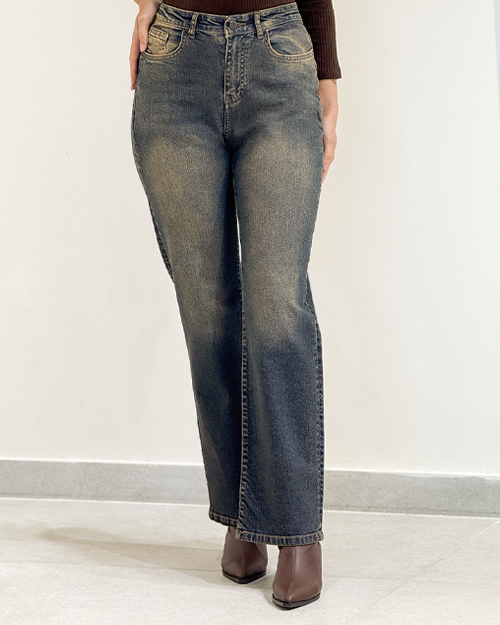 شلوار جین نیم بگ کد 20409