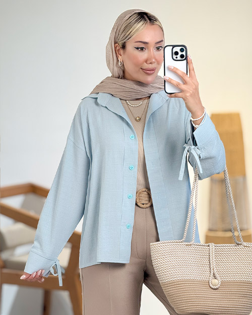 شومیز آستین بندی کد 20711