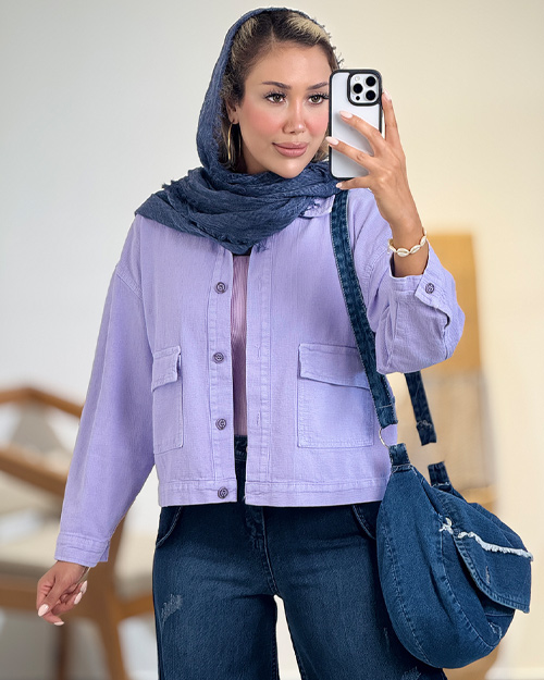 کراپ باکسی لینن حصیری کد 20954 