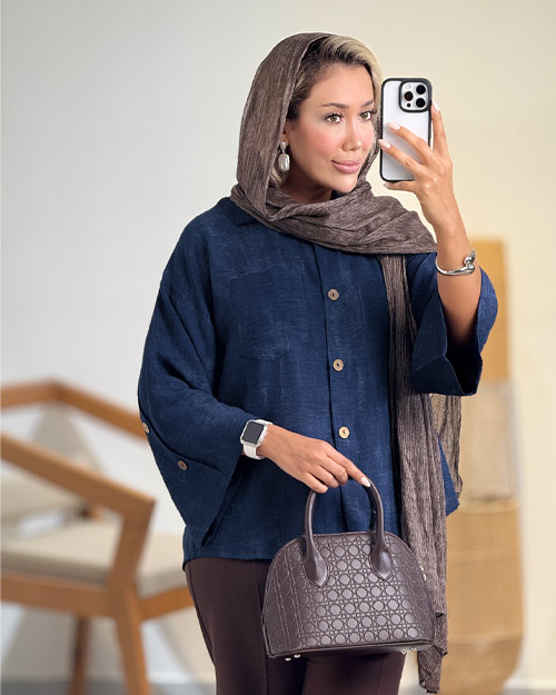 شومیز تک جیب تولید ایواز کد 20926