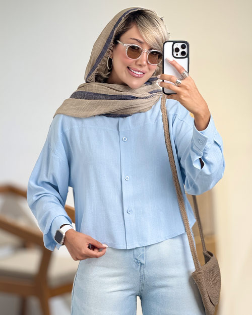 شومیز بیسیک لینن زارا کد 20900