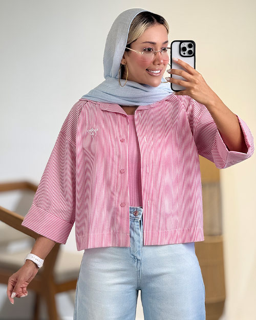 شومیز باکسی پاپیون کد 21082