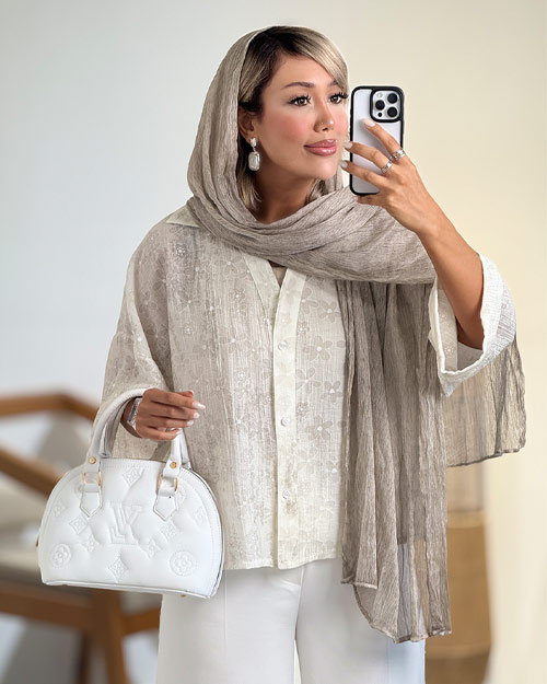 شومیز شیشه ای گلدار 21096