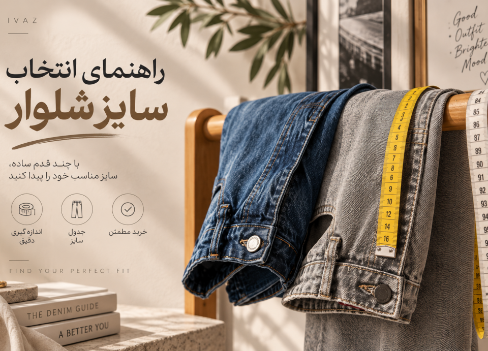 راهنمای کامل انتخاب سایز شلوار جین زنانه