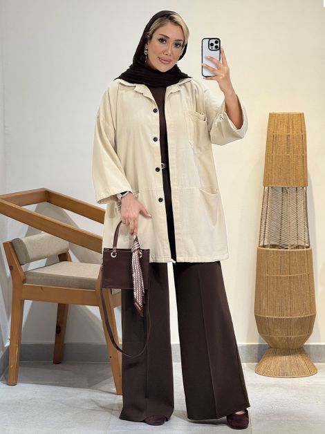مانتو لینن گتردار کد 20760