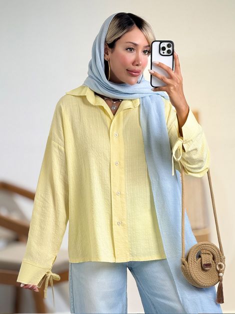 شومیز آستین بندی کد 20711