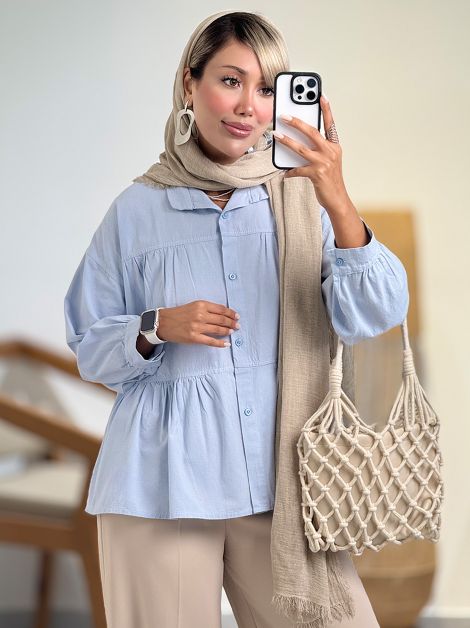 شومیز لینن عروسکی کد 21135