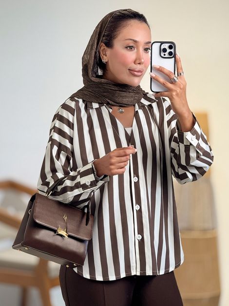 شومیز رنگی رِینبو کد 21167