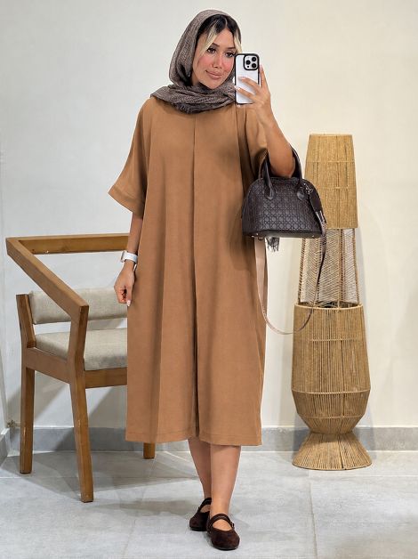پیراهن لینن برشدار کد 21323