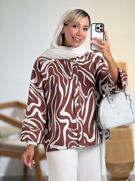 شومیز دفرمه لاریس کد 21213