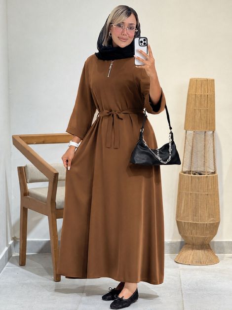 پیراهن کمردار الیزه کد 21340
