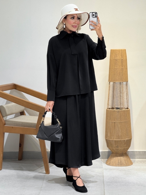 شومیز یقه کراواتی مورگان کد 20905