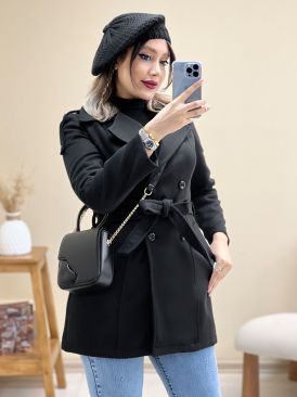پالتو زنانه کوتاه مشکی