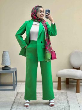 کت شلوار یقه انگلیسی زنانه