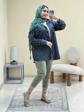 مدل مانتو کوتاه راه راه