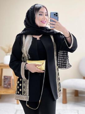 مدل مانتو یقه گرد مشکی