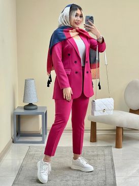 کت و شلوار مازراتی یقه انگلیسی زنانه